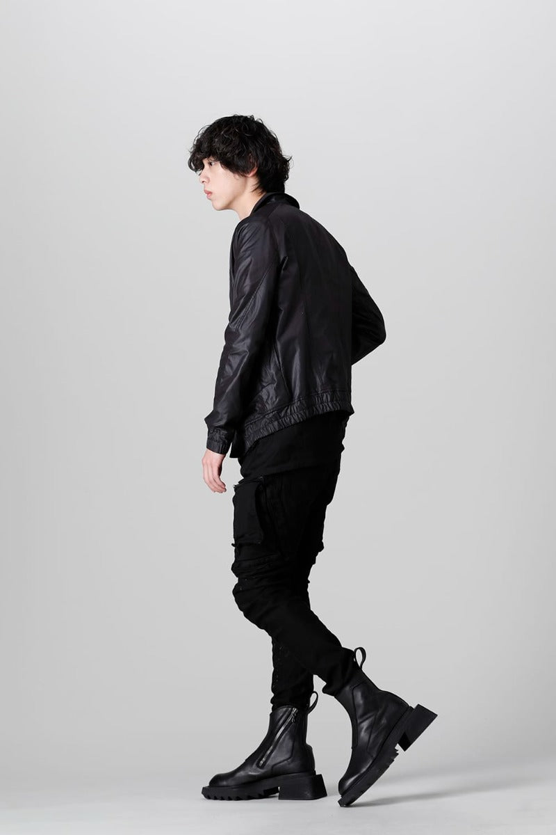 10.5oz ストレッチデニム ダメージペイント カーゴスキニーデニム