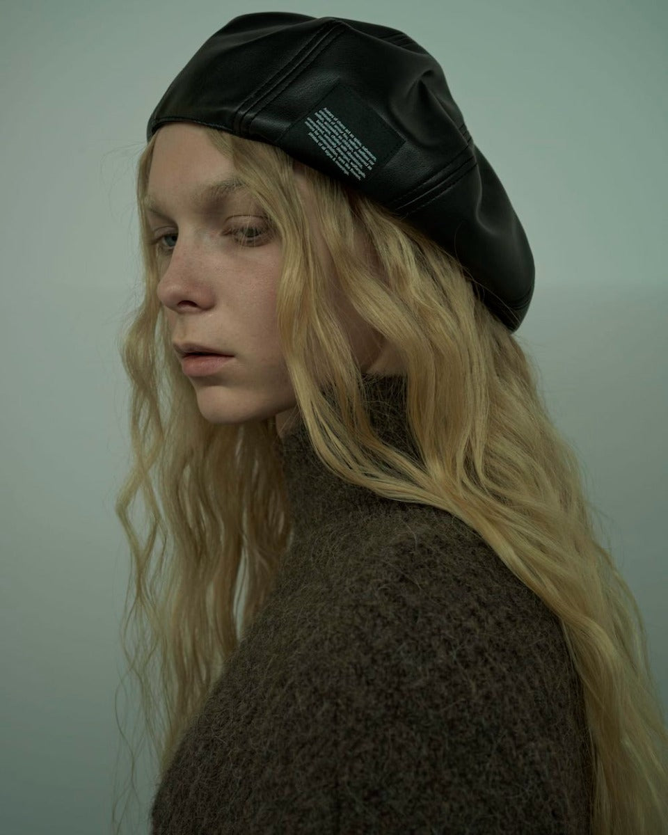 ウール/レーヨン ギャバ ウールベレー帽