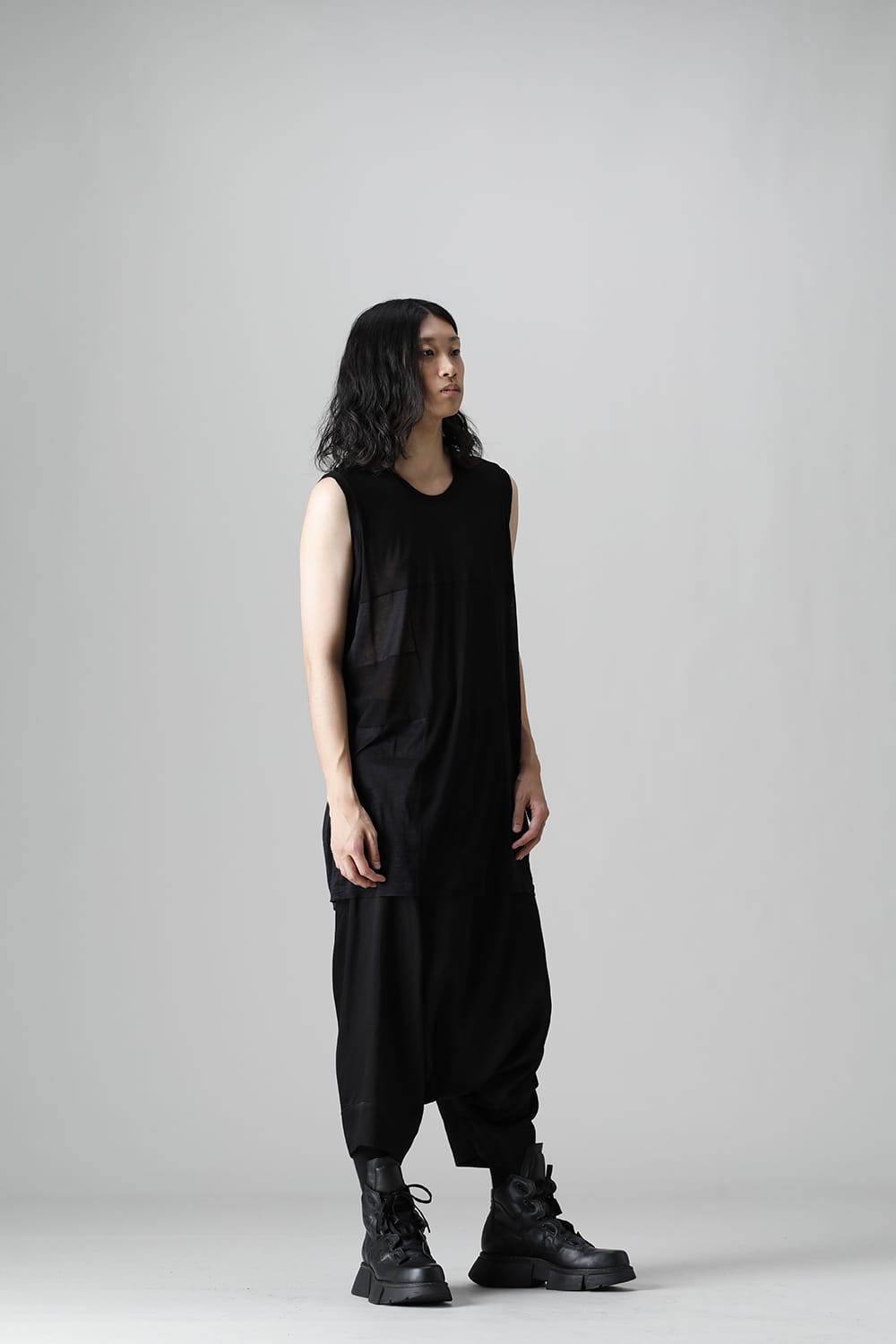 Satin Jacquard Trousers Black