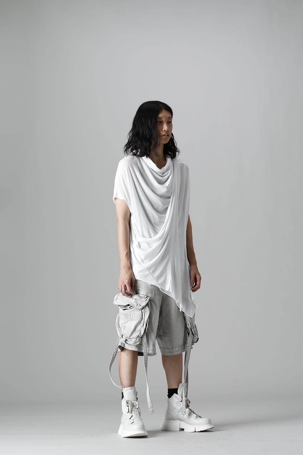 9Oz Stretch Denim Gas Mask Short Pants Plaster