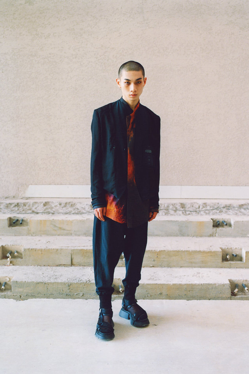 Poly Strap Over Sandal Black