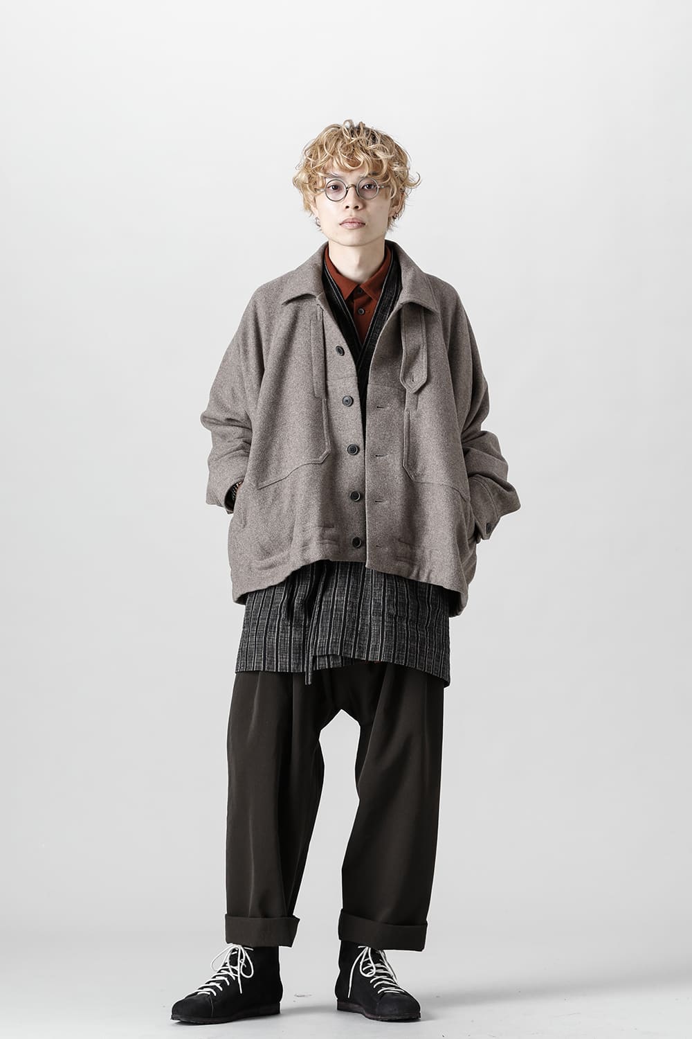ジャケット#46 NATURAL BROWN YAK WOOL
