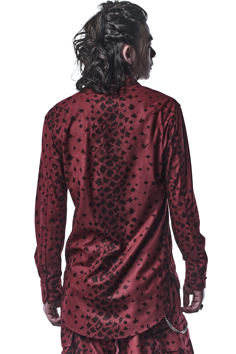 レオパード スエード シャツ レッド