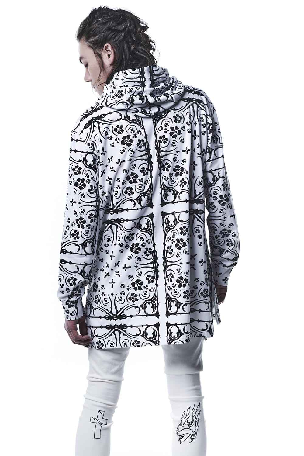 Saruel Bondage Denim Pants With Embroidery