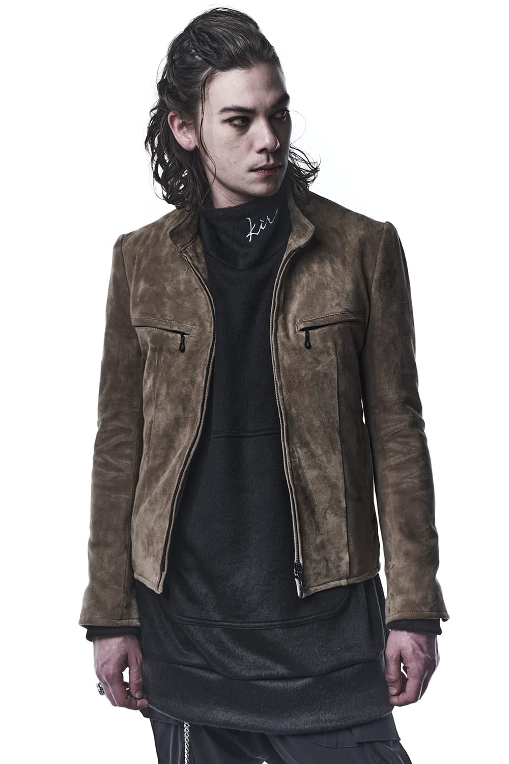 Shaggy Mock Neck Black