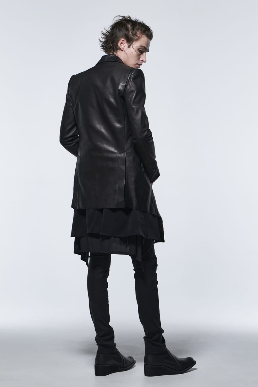 Layered Leather Jacket