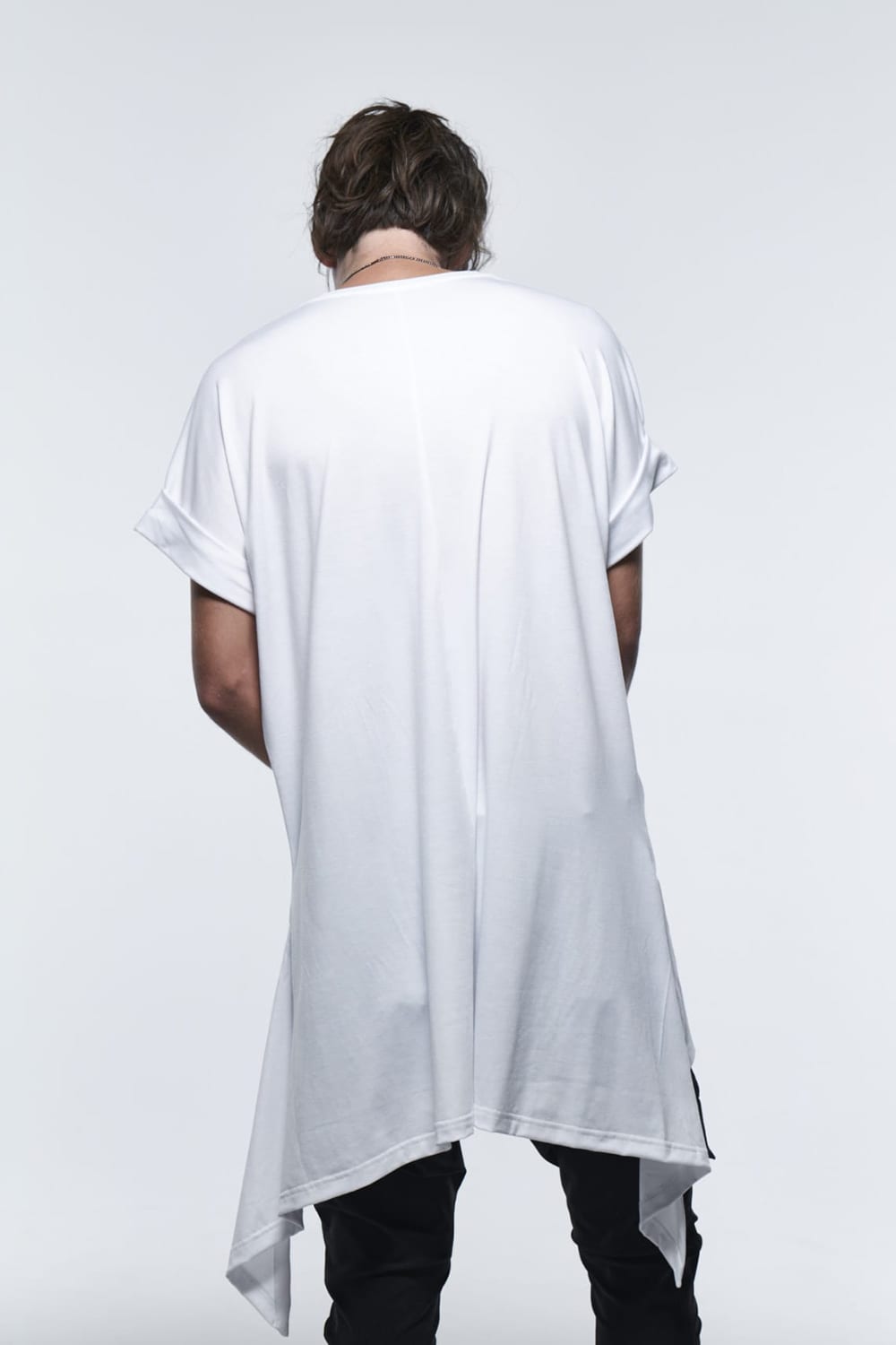 Flare V-Neck T-Shirt White