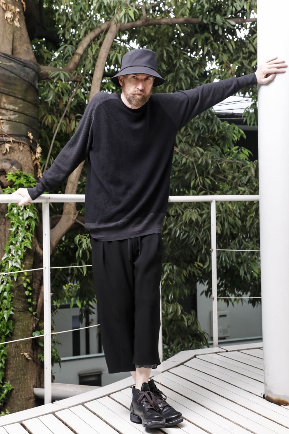 Knit long sleeve cotton / silk / linen