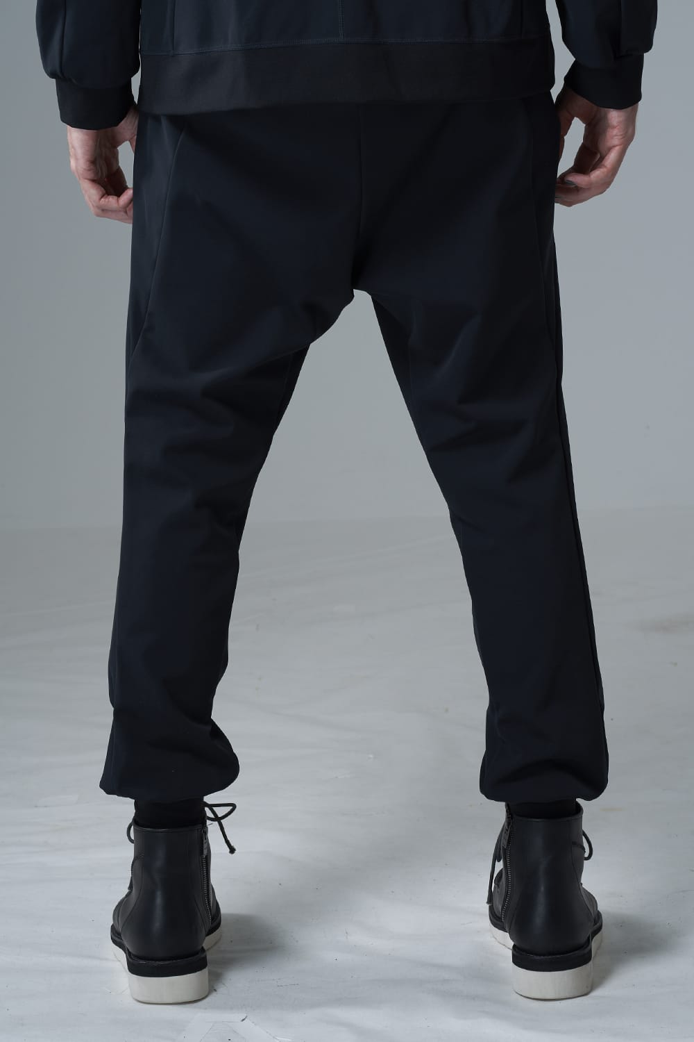 Jogger pants merino wool jersey bonding