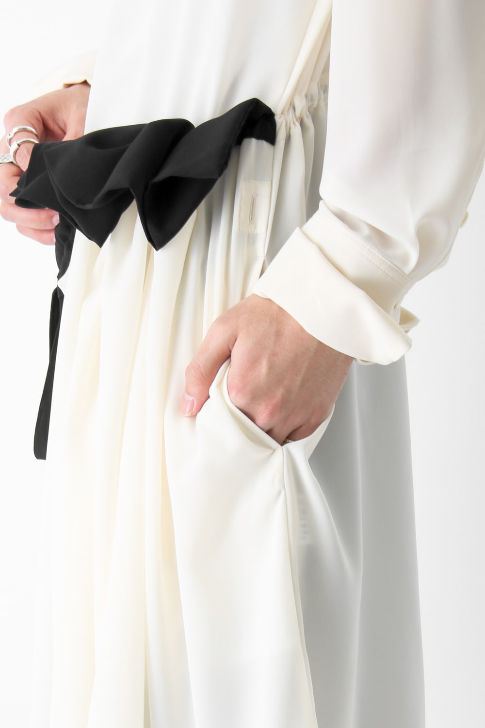 LAMBERT CREPE DE CHINE WRAP SHIRT UNSEX