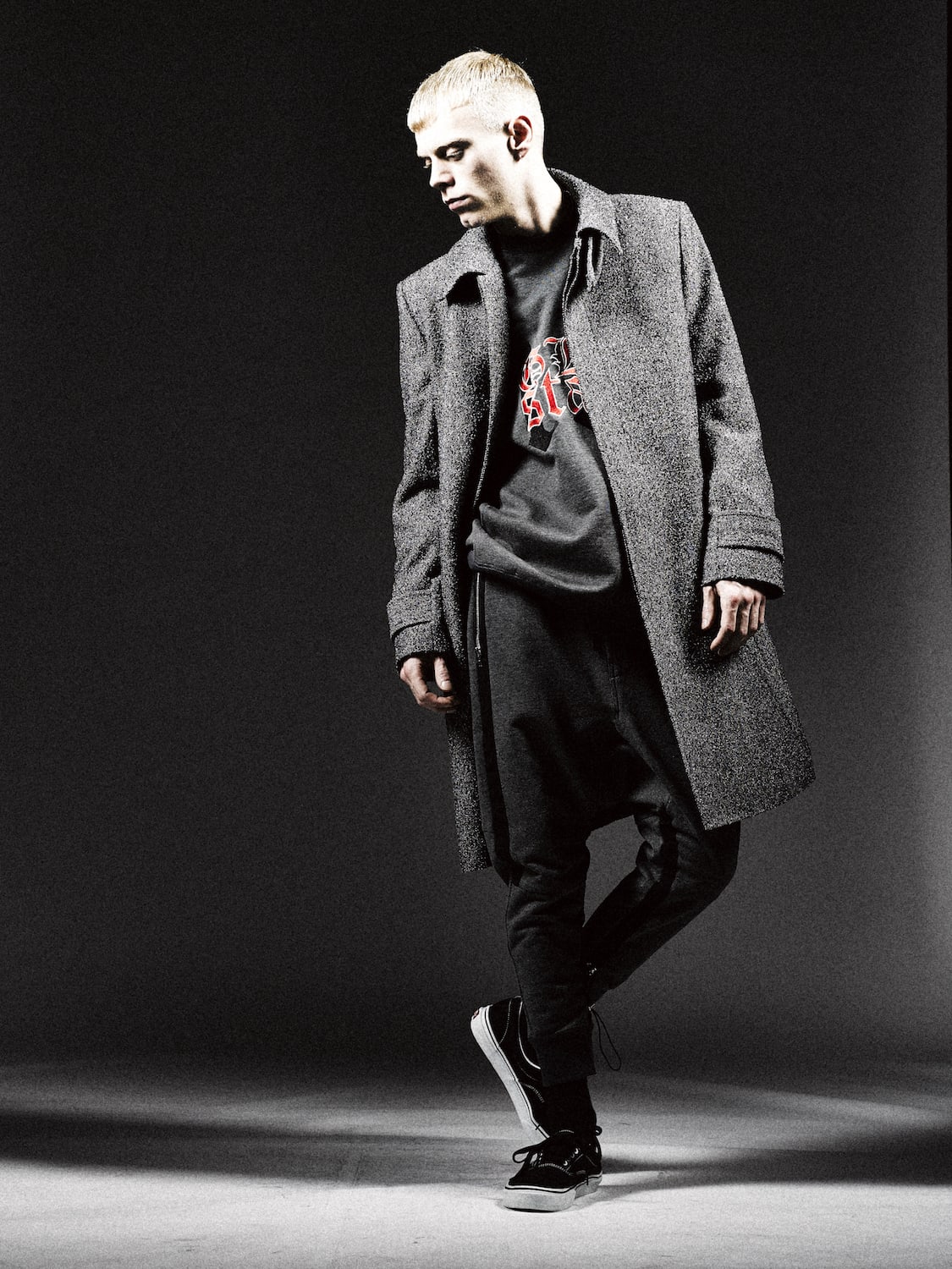 Middle fleece surrouel pants Charcoal