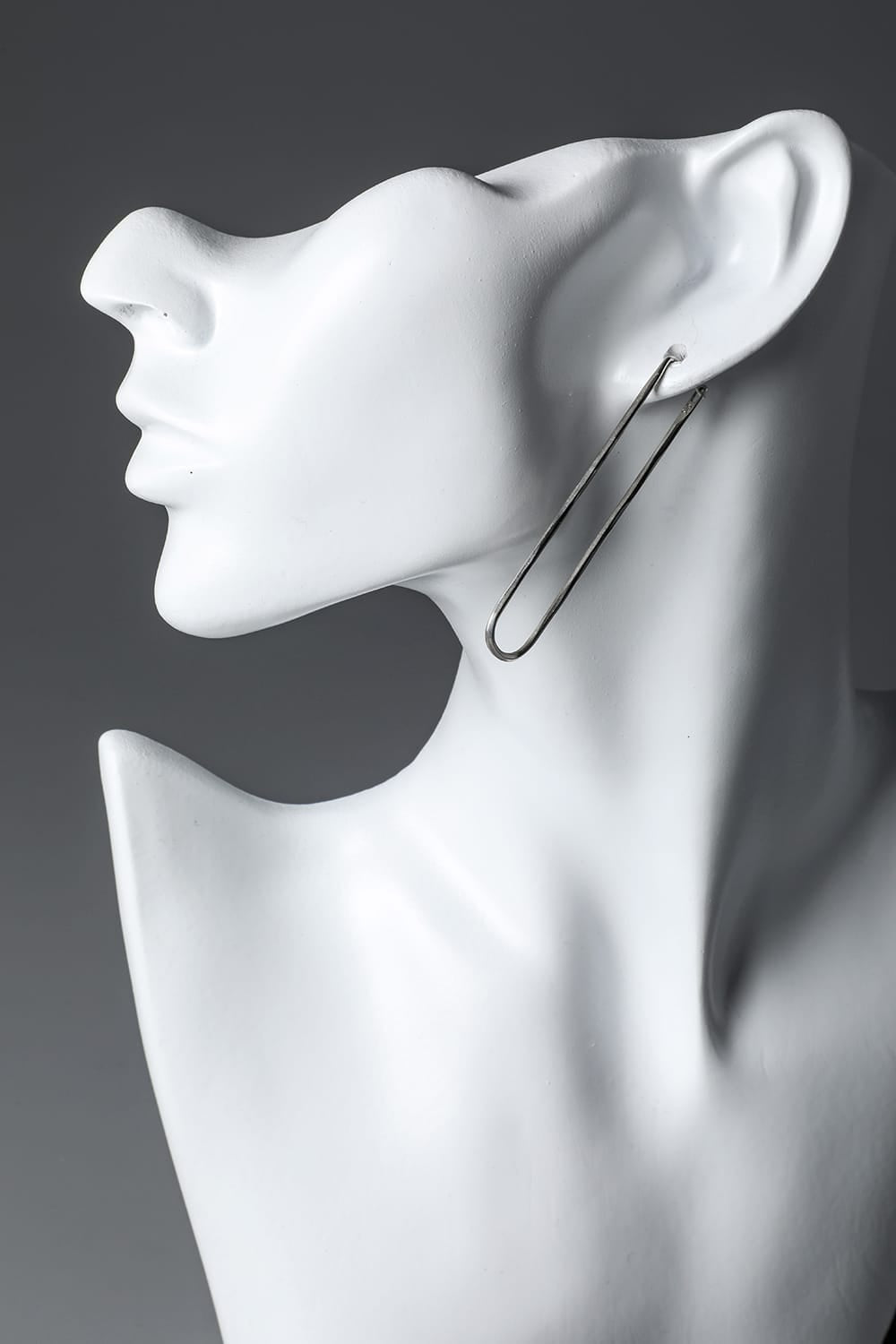 Earrings Loop Hammered Fine