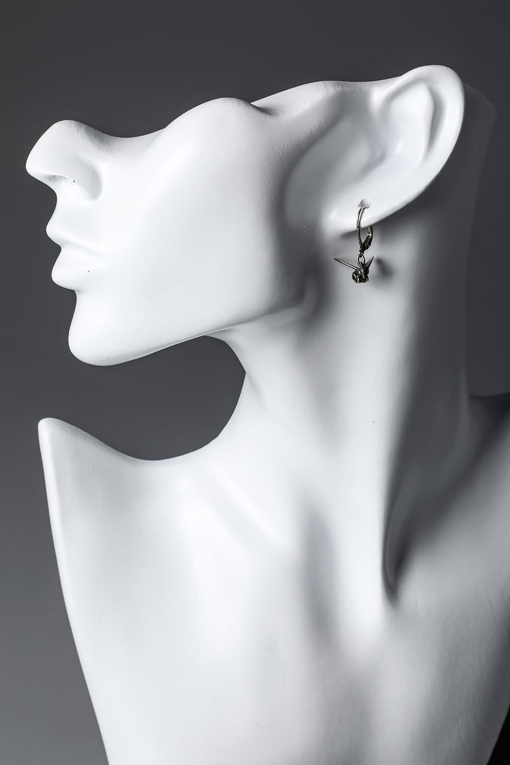 Earrings Plate Hammered