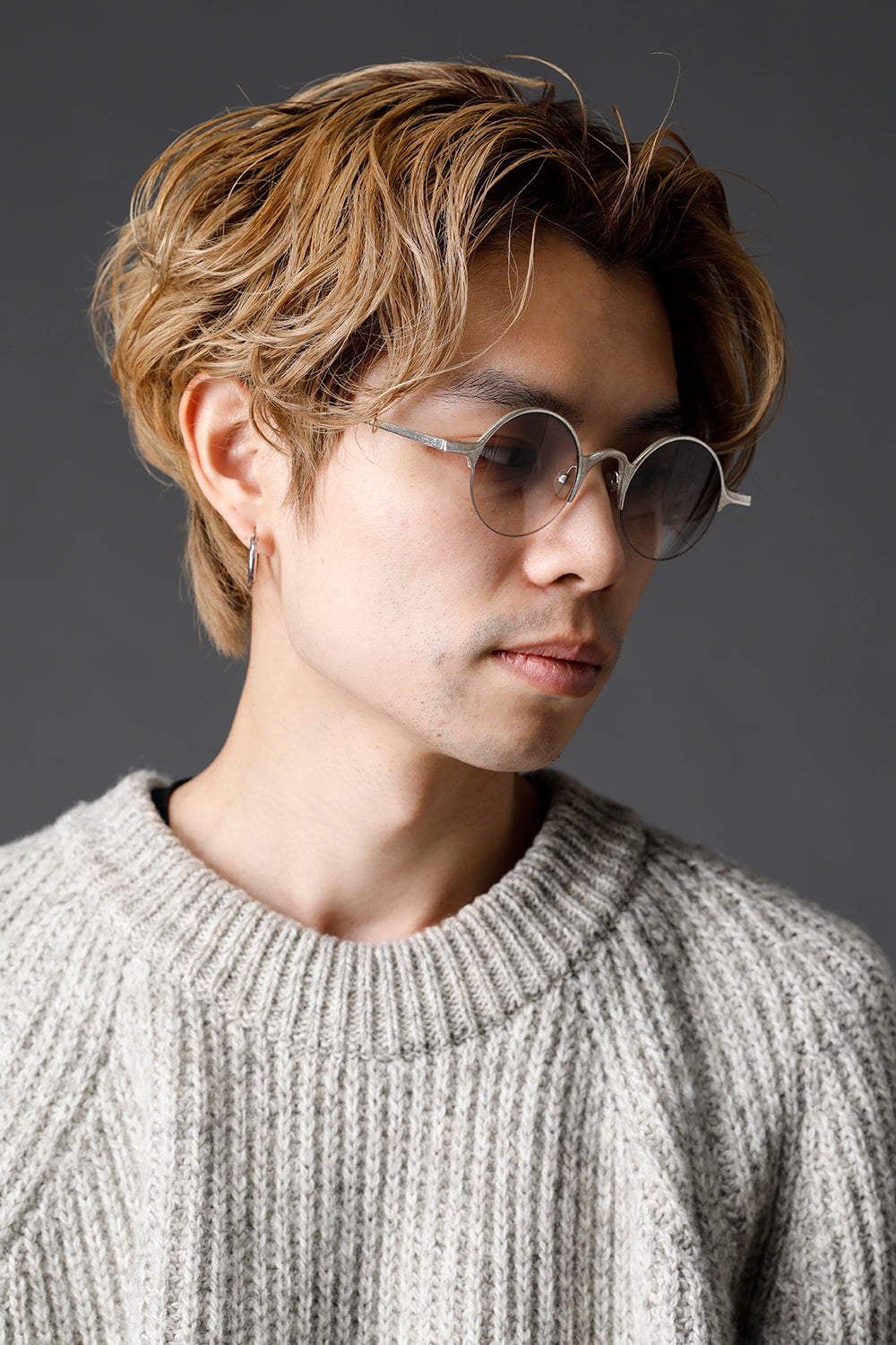 RG0091AG ZIGGY CHEN x RIGARDS 925 Silver Sterling Textured Sun Lens