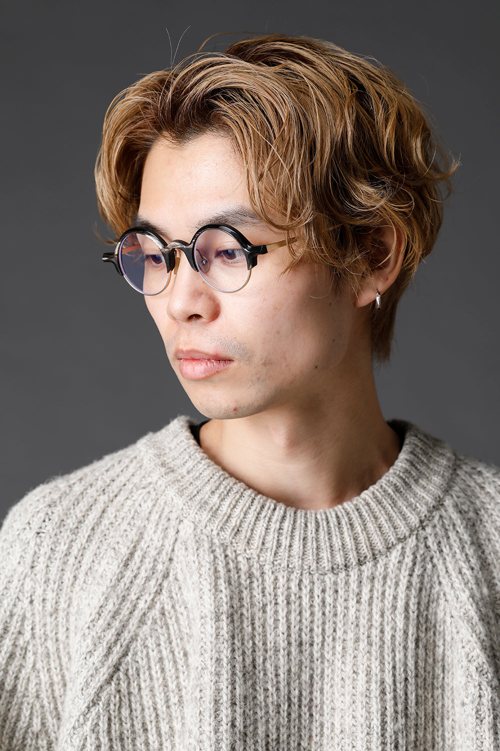 RG0109 Genuine Horn Black&White Clear Lens