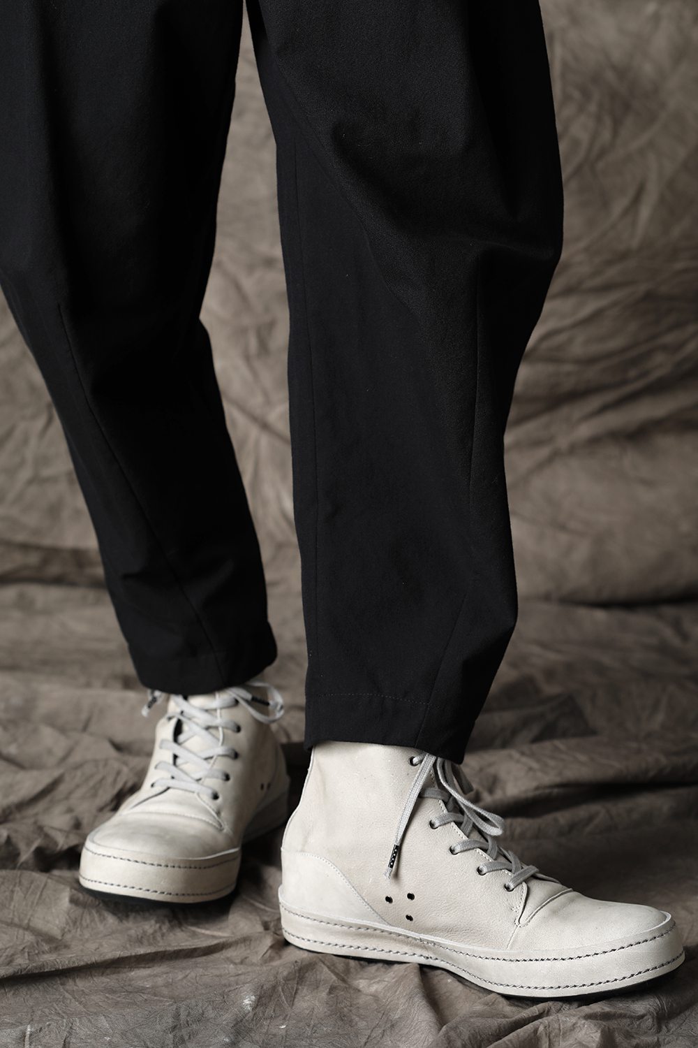 Cropped pants cotton / nylon Black