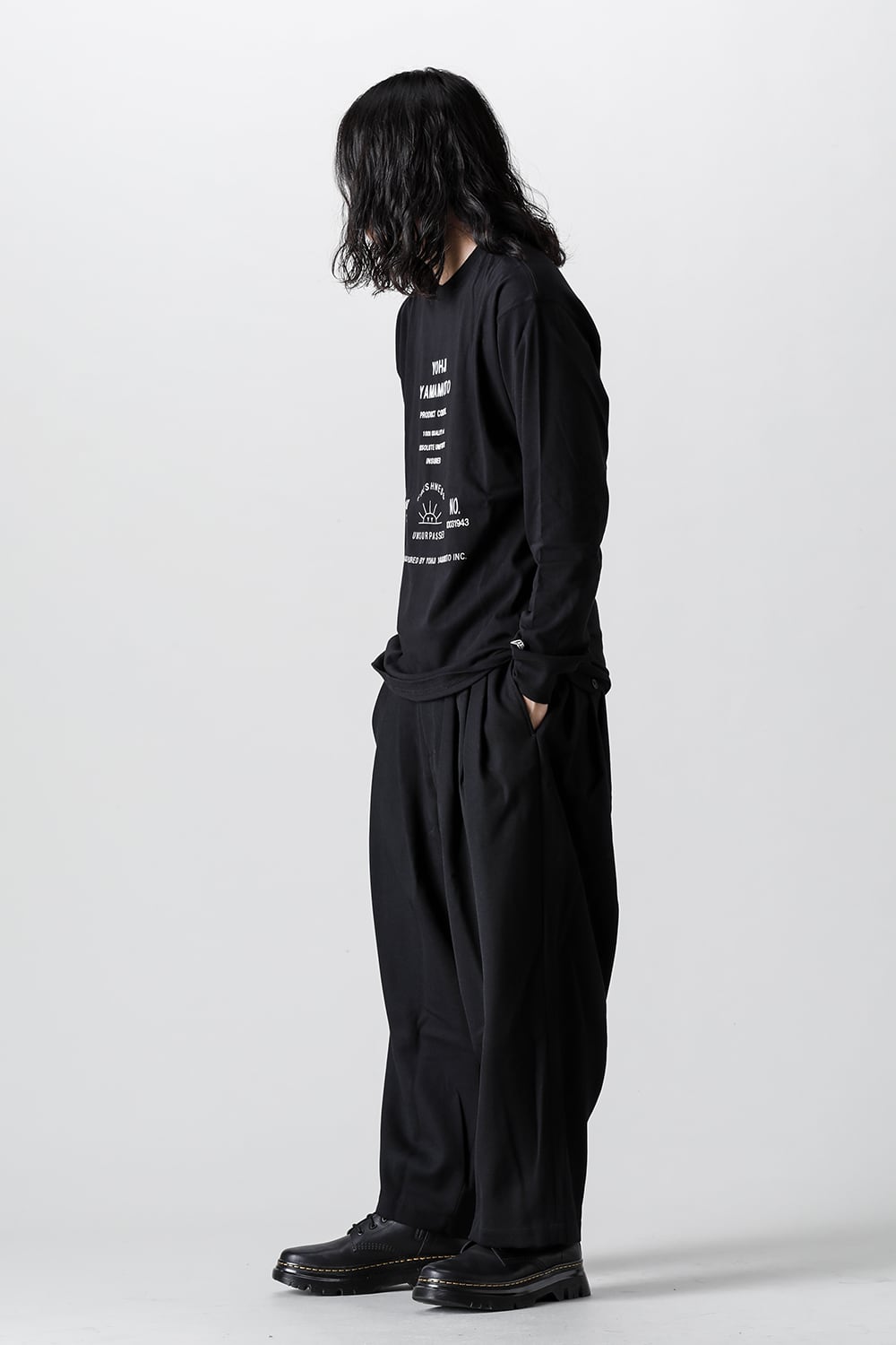 New Era × Yohji Yamamoto Front print Long sleeve T-shirt