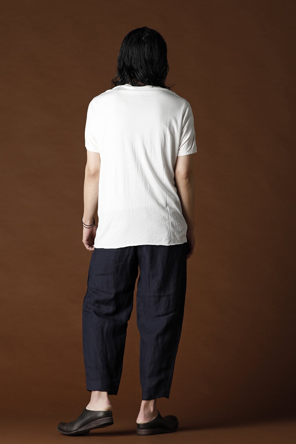 Dual-Layered Fabric Cotton T-Shirts White