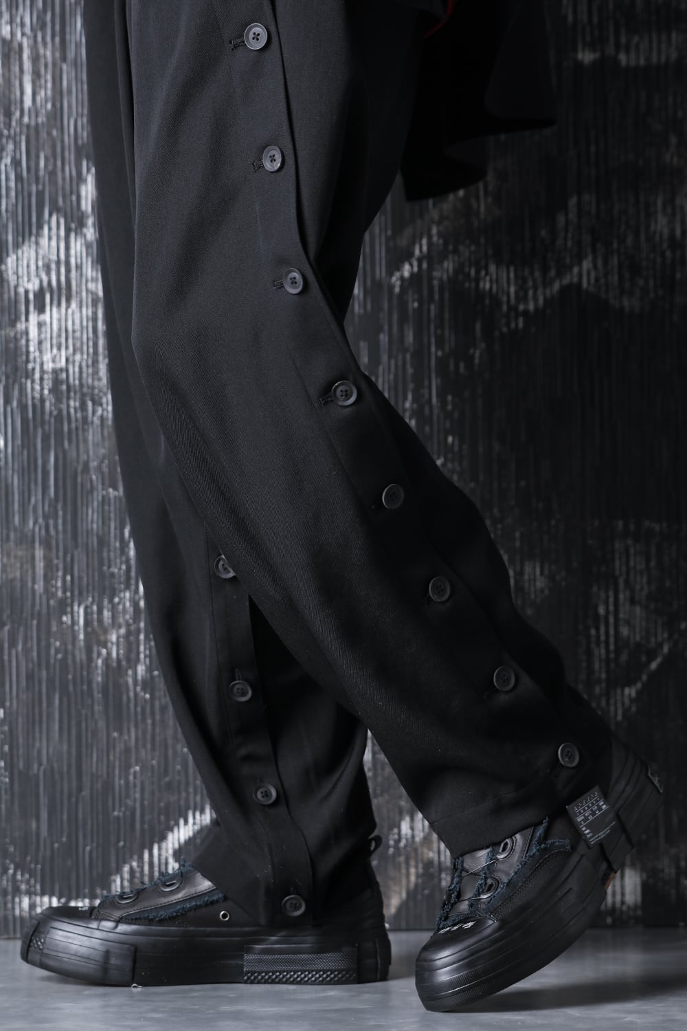 Yohji Yamamoto × VESSEL  Cotton canvas Low top Sneaker Black