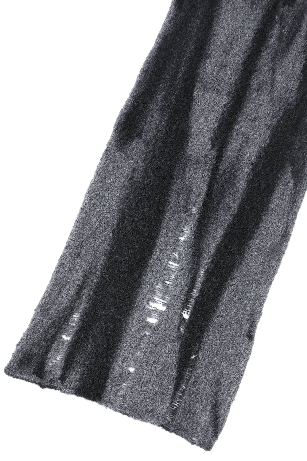 HAND MACHINE KNIT EXTRA LONG SCARF Storm Gray