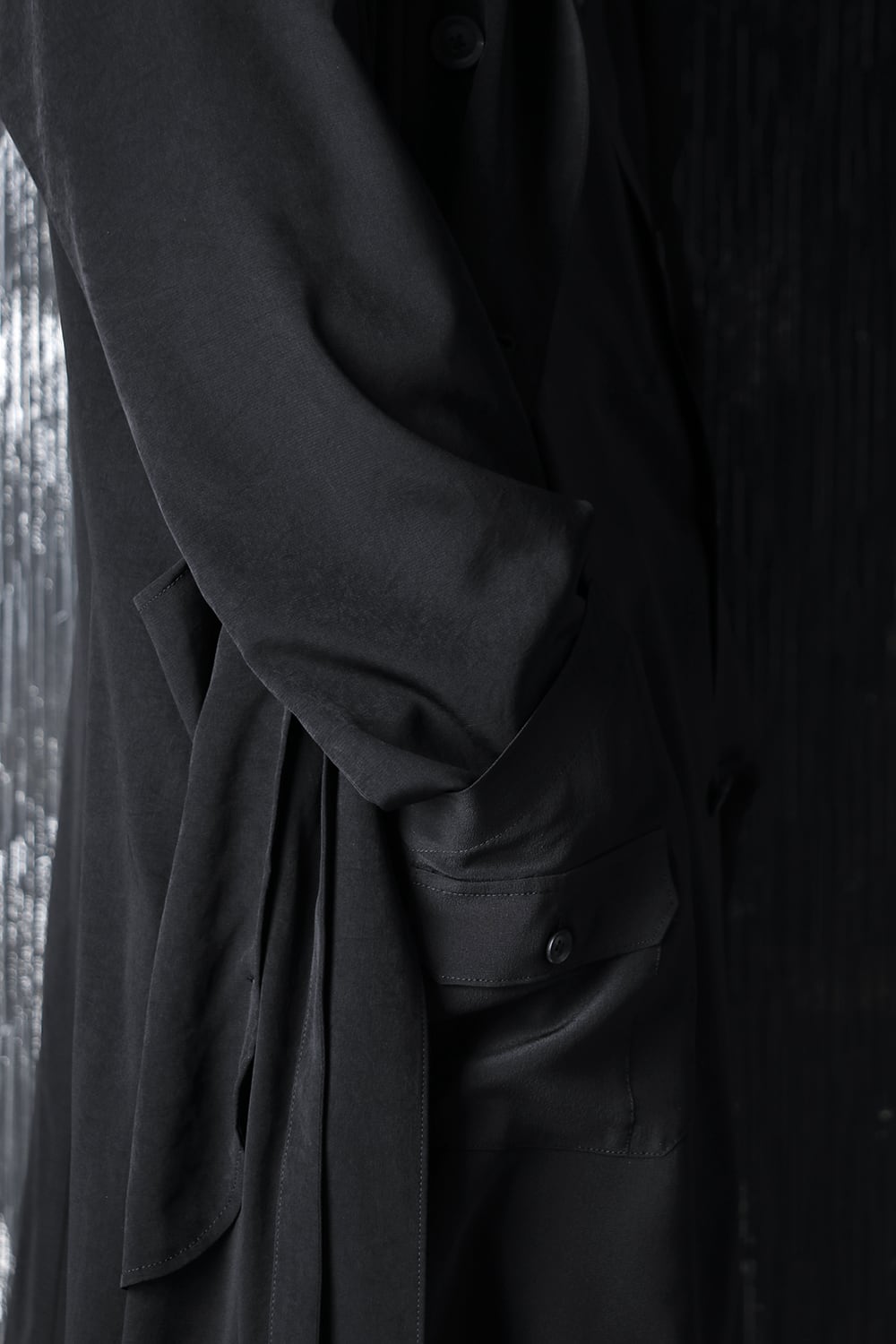 ダブルパーツ ボタン留め ラグランドレス