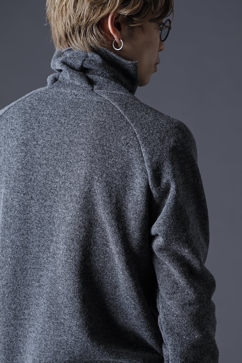 Italy MAPEL Wool Knit Bottle Neck Gray