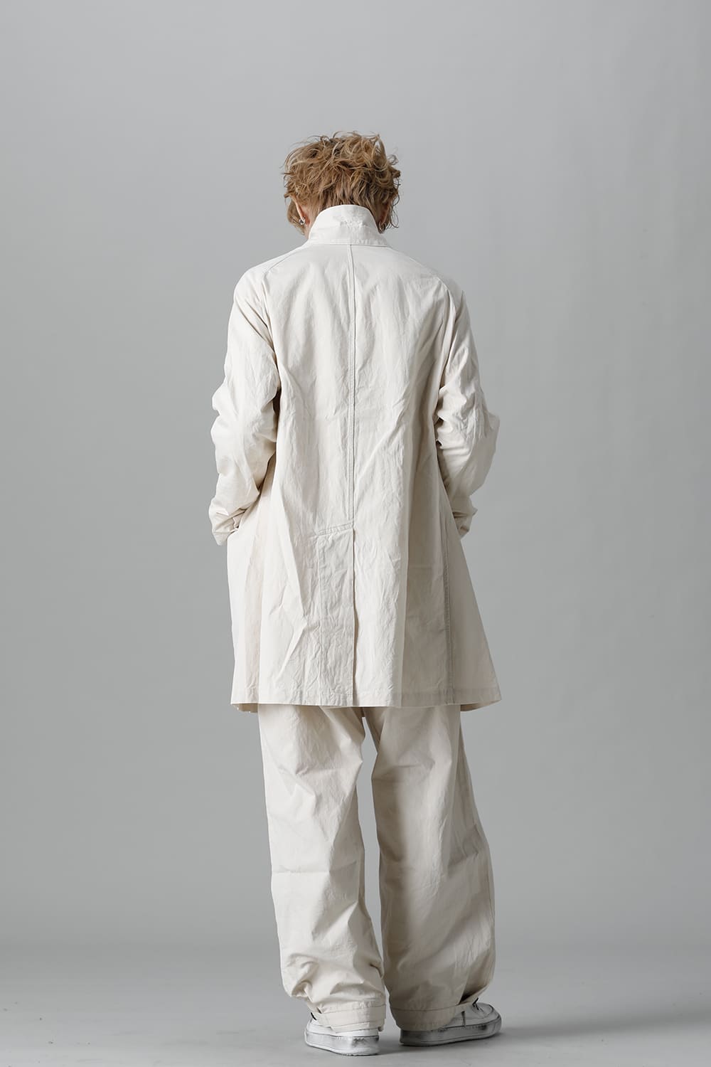 CUT-CHRONO Middle Coat Ecru