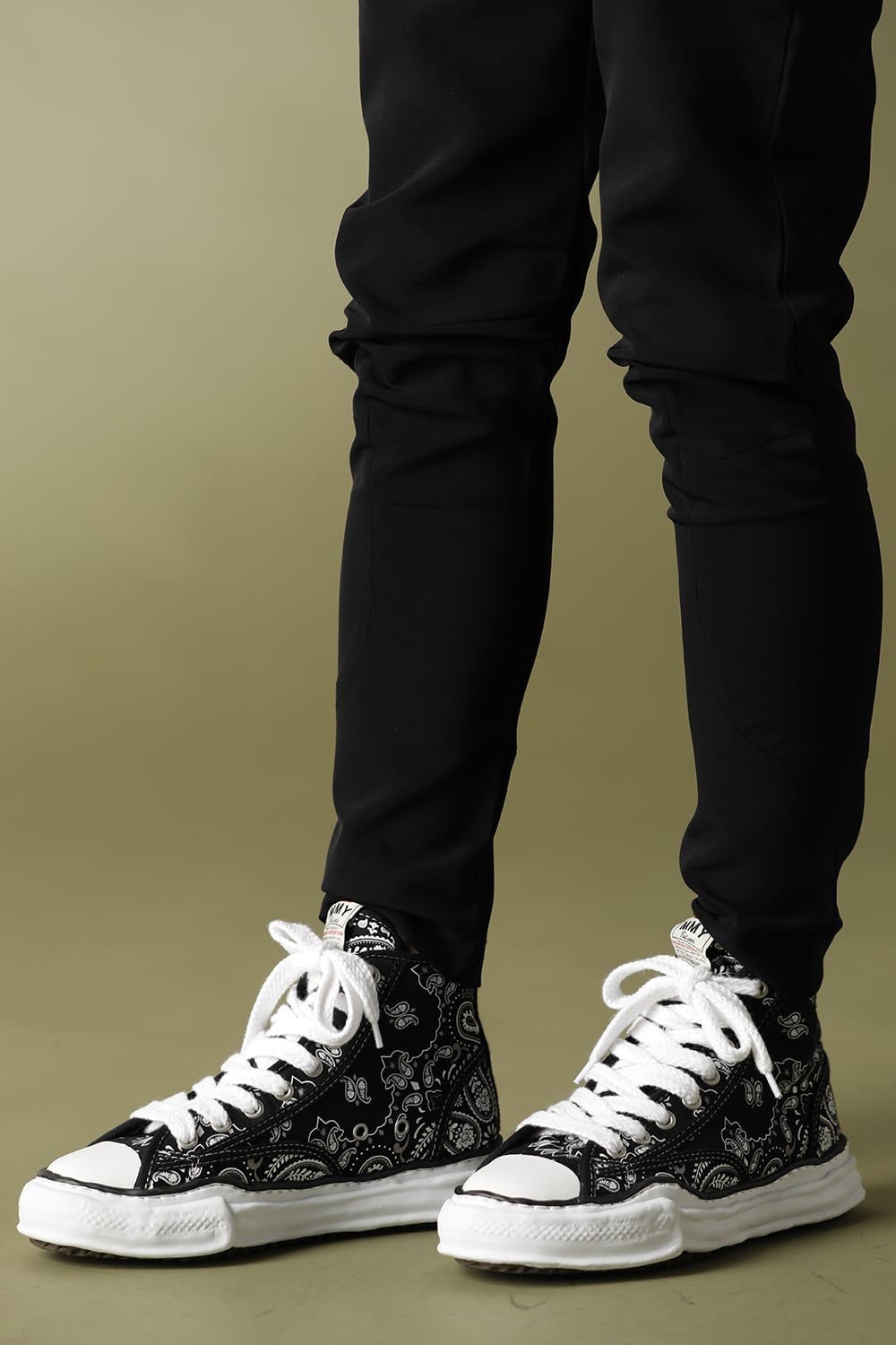 -ピーターソン ハイ- オリジナルソール キャンバス バンダナ ハイトップ スニーカー Black