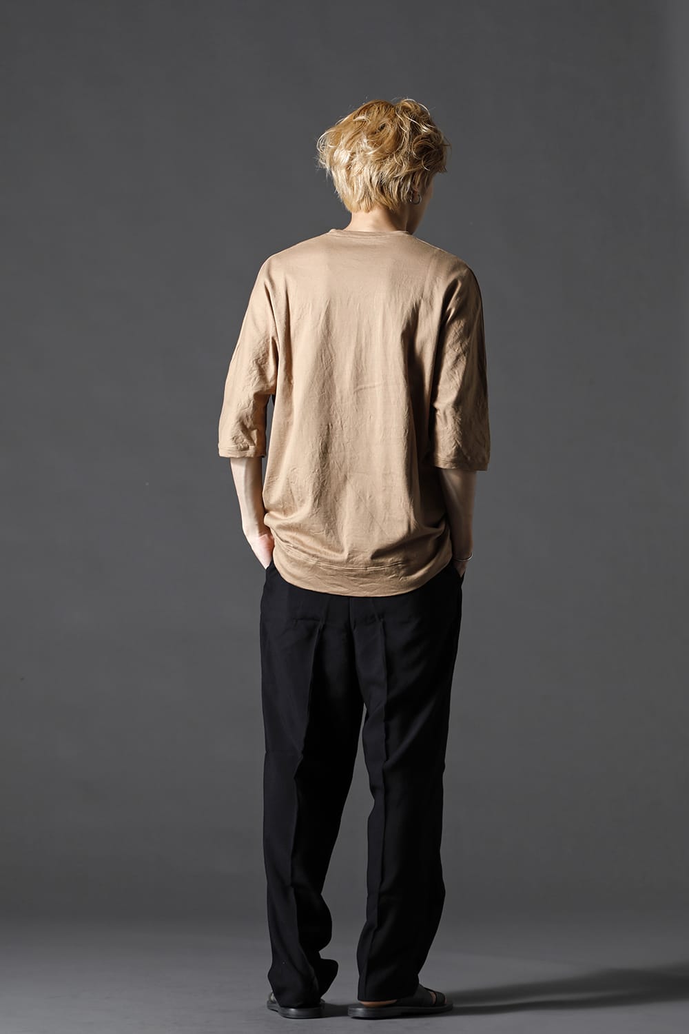 GIZA Cotton Jersey Half Dolman Sleeve T-shirts Kahki / Beige