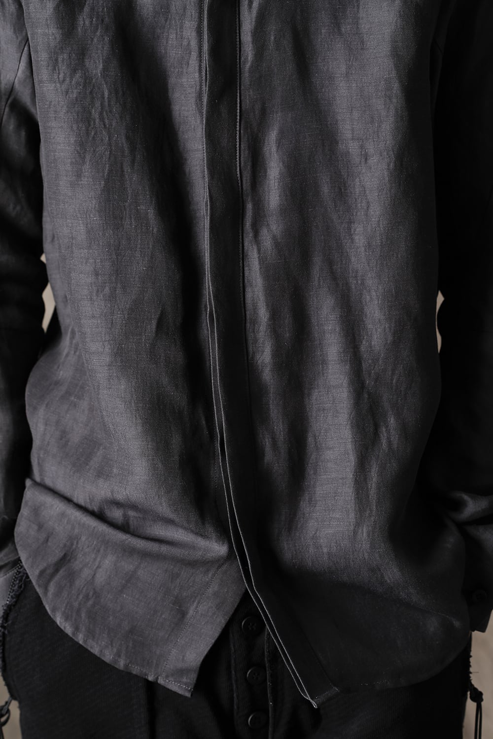 Linen & Rayon Shirt Charcoal