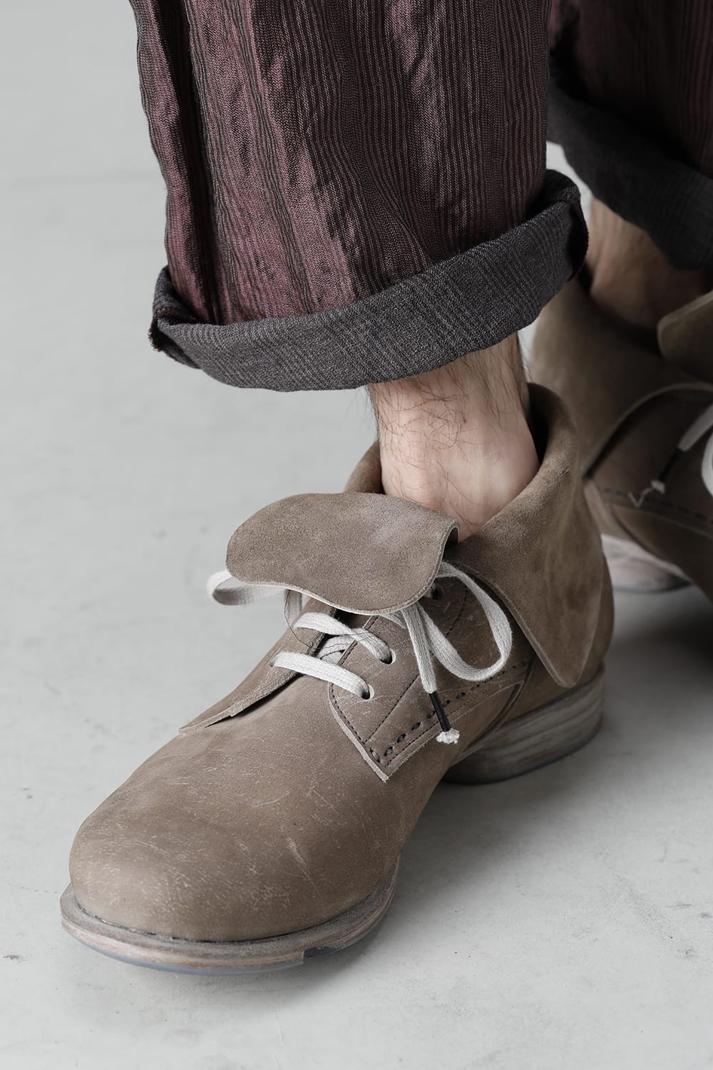 Ankle shoes KUDU leather White Gray