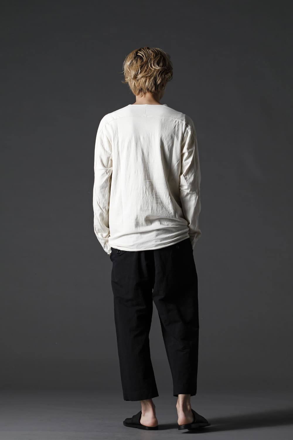 Micro Pile Cotton Long Sleeve T-Shirts Beige