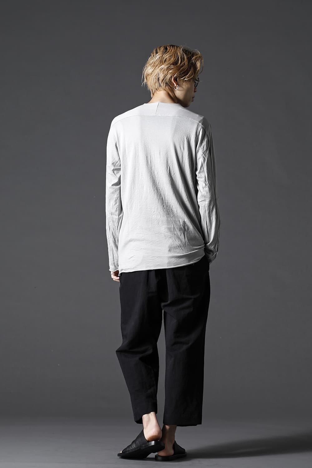 Light Weight Cotton Jersey Long Sleeve T-Shirts Light Gray