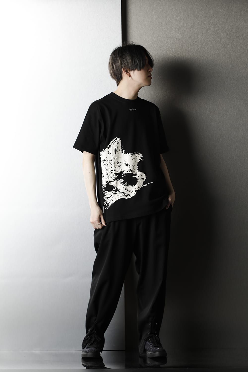New Era × Yohji Yamamoto Front print Short sleeve T-shirt