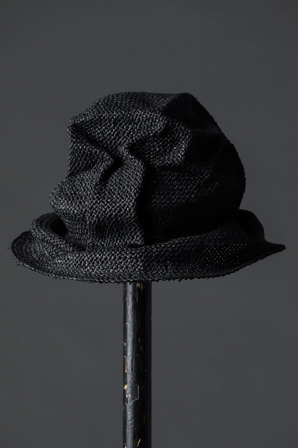 Paper Straw Hat Black