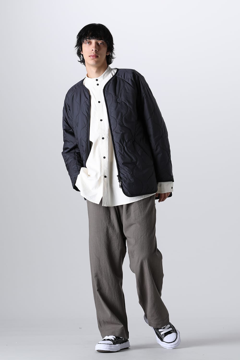 Heating Inner Quilt Blouson Black