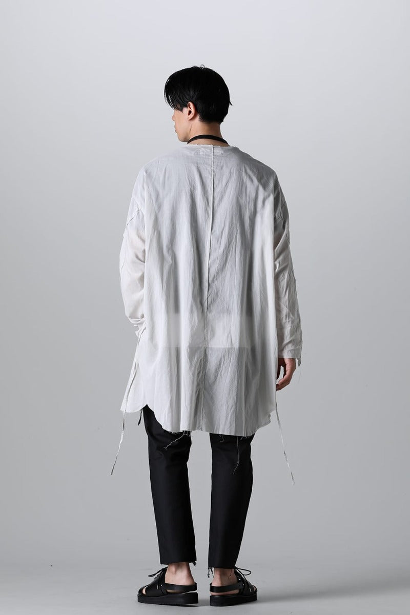 リボンコードスモックシャツ L.Gray