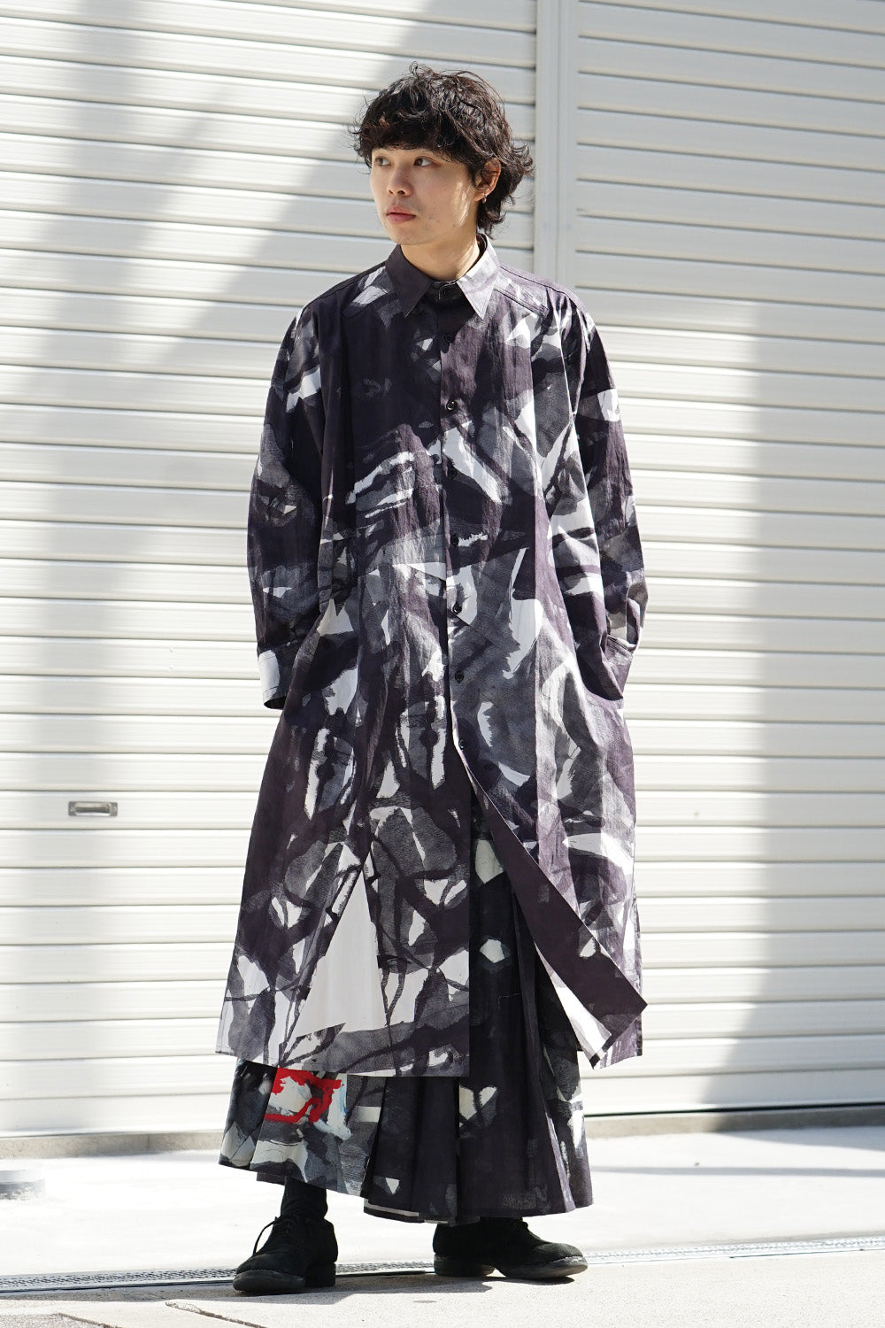 もう何も Right art Hakama Pants