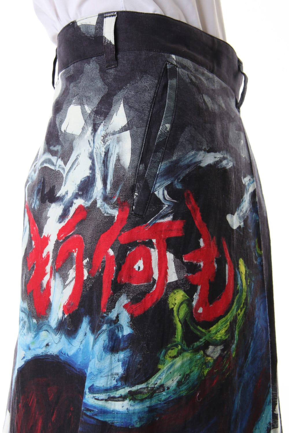もう何も Right art Hakama Pants