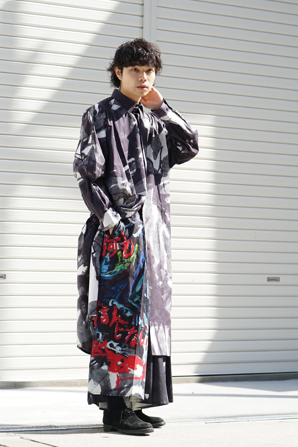 もう何も Right art Hakama Pants