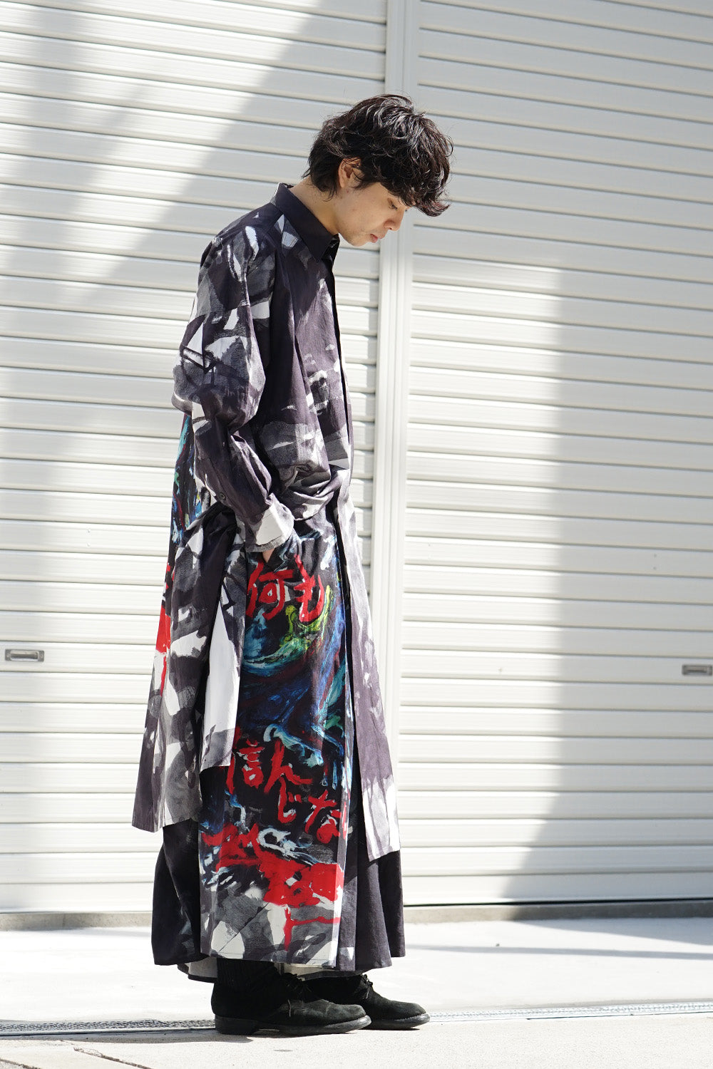 もう何も Right art Hakama Pants