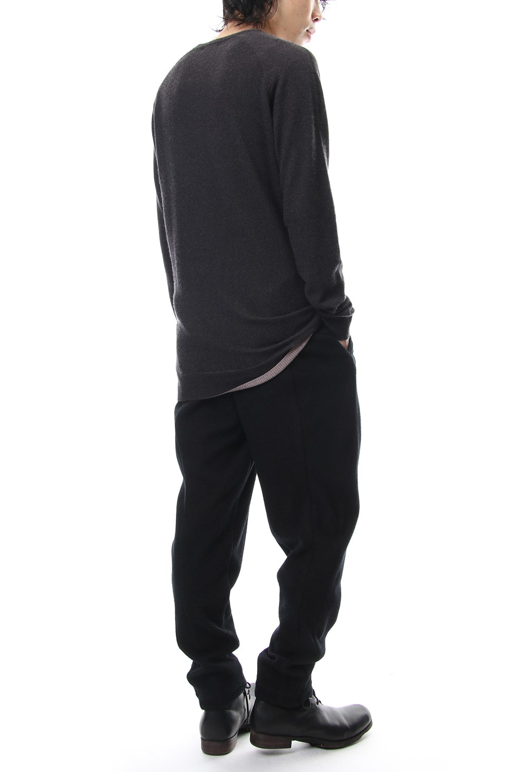 Knit long sleeve cashmere