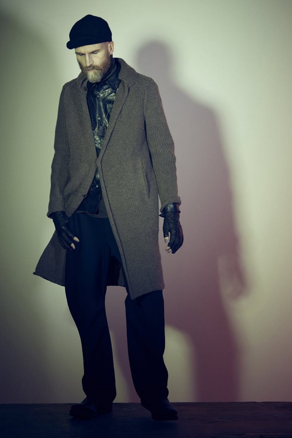 Knit coat wool / cashmere Otter Gray