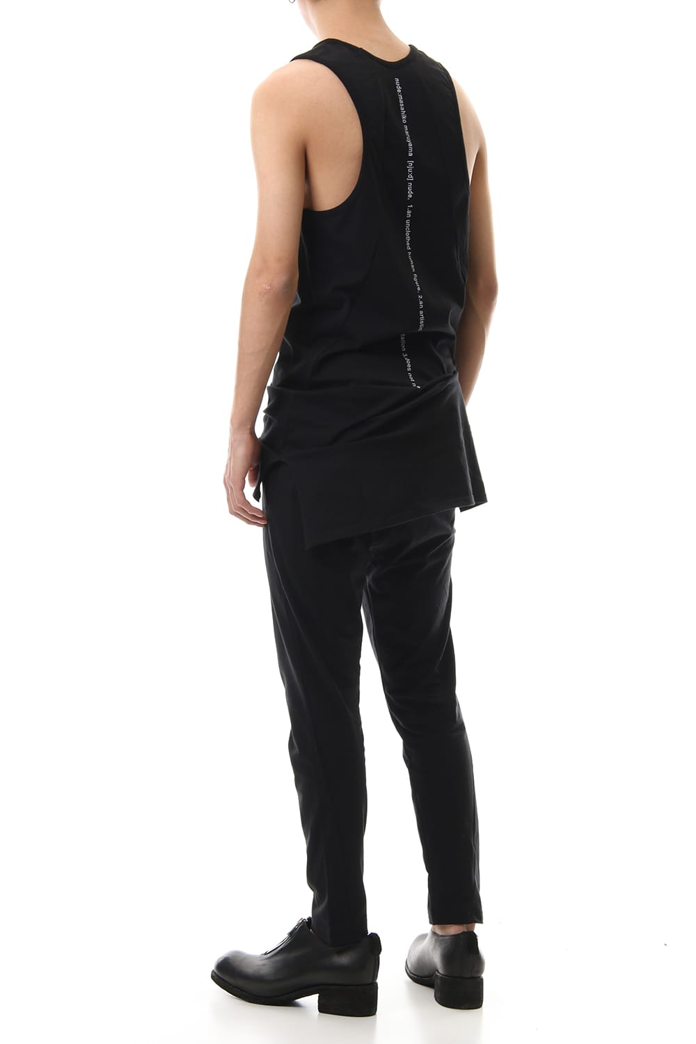 NUDE BACK PRINT TANK TOP Black