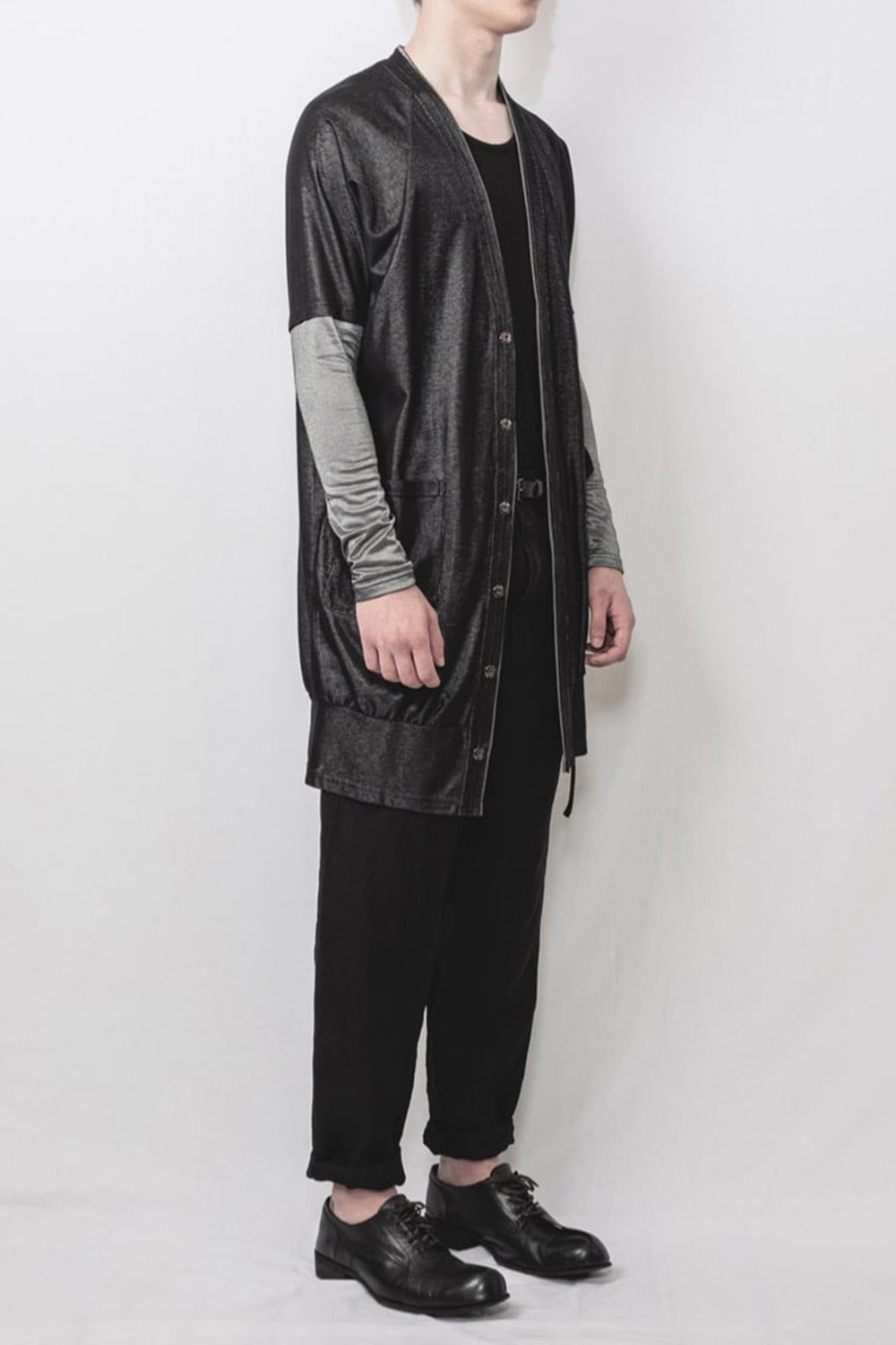 Long Cardigan Black/Silver