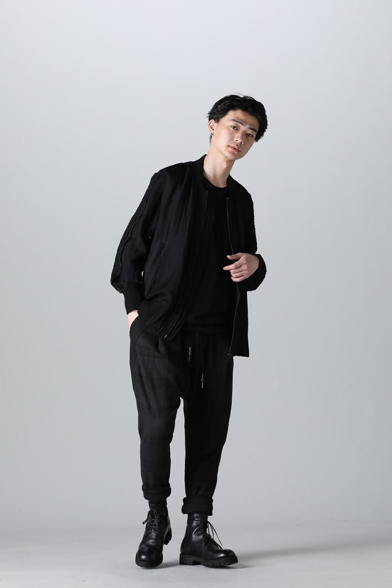 Garment dyed Bomber jacket Black