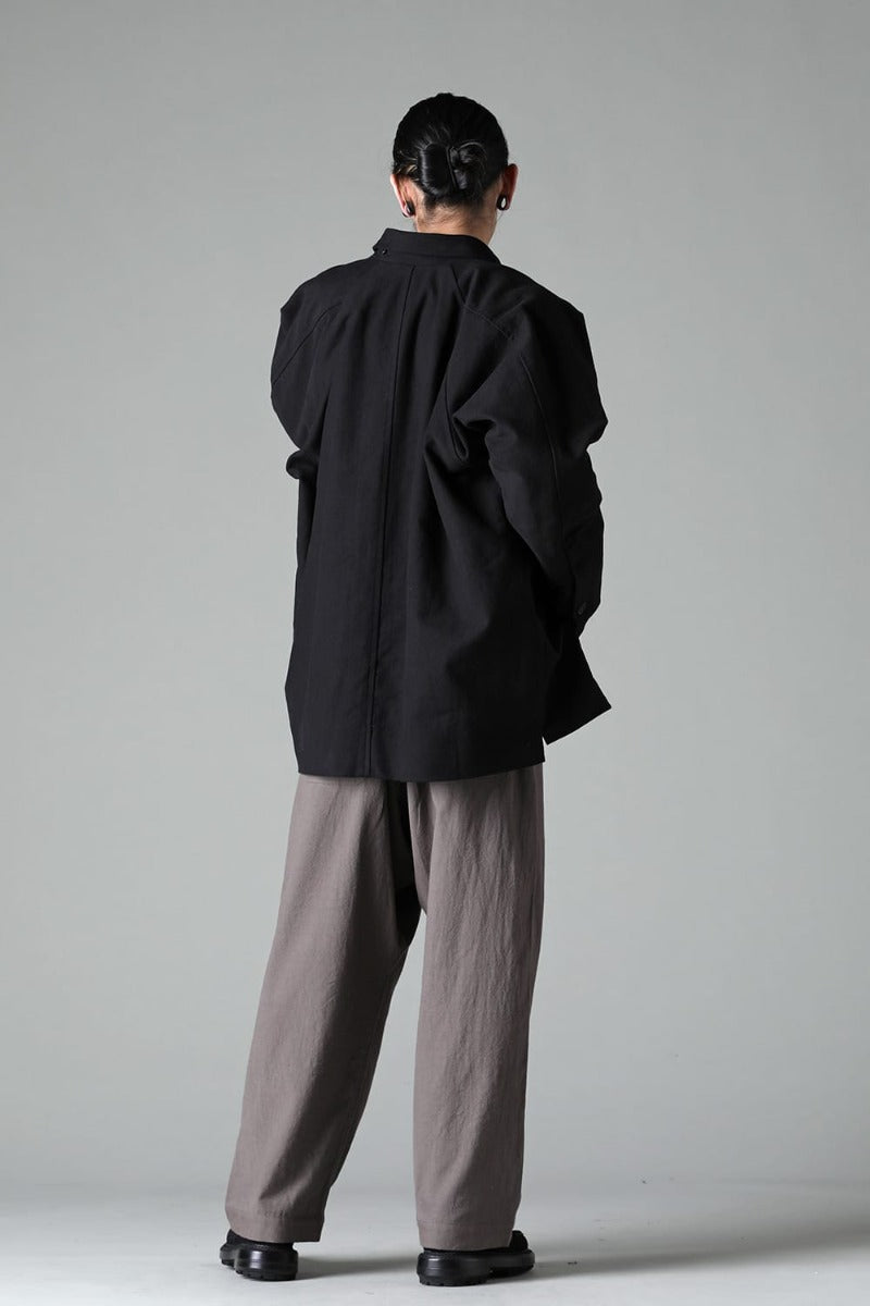 SHORT MAC COAT Cotton Moleskin Black