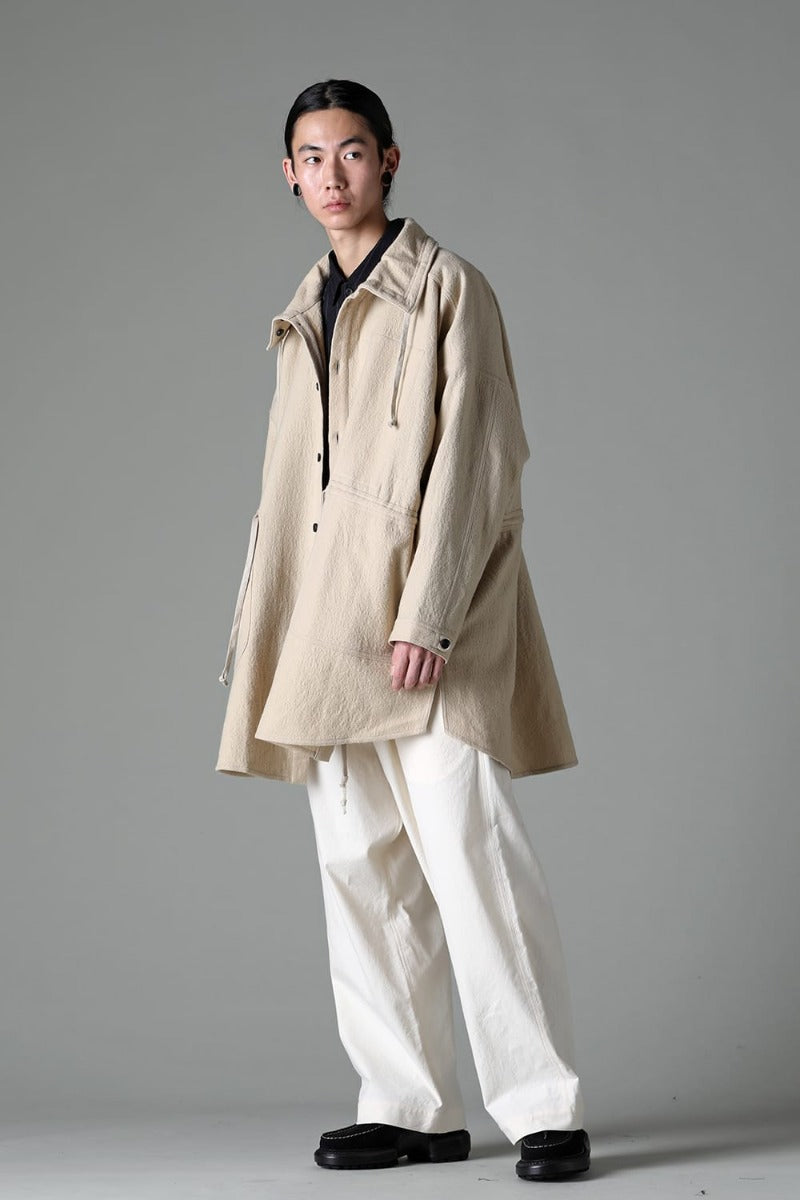 PARKA JACKET Teddy Wool Twill Beige