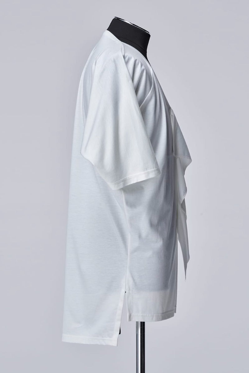 ビスコース オーガニックフリルドルマン Tシャツ White