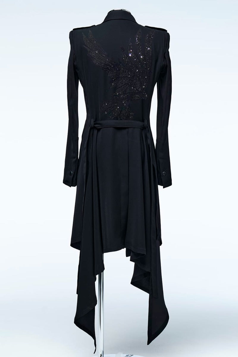 Fish Leather Lapel Flare Jacket SWR